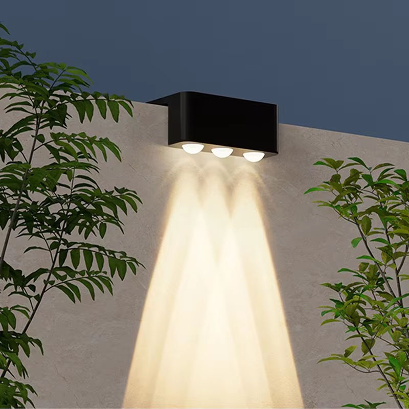 Outdoor Lighting On Fence - 1/2/4 Buah Lampu Dinding Tenaga Surya