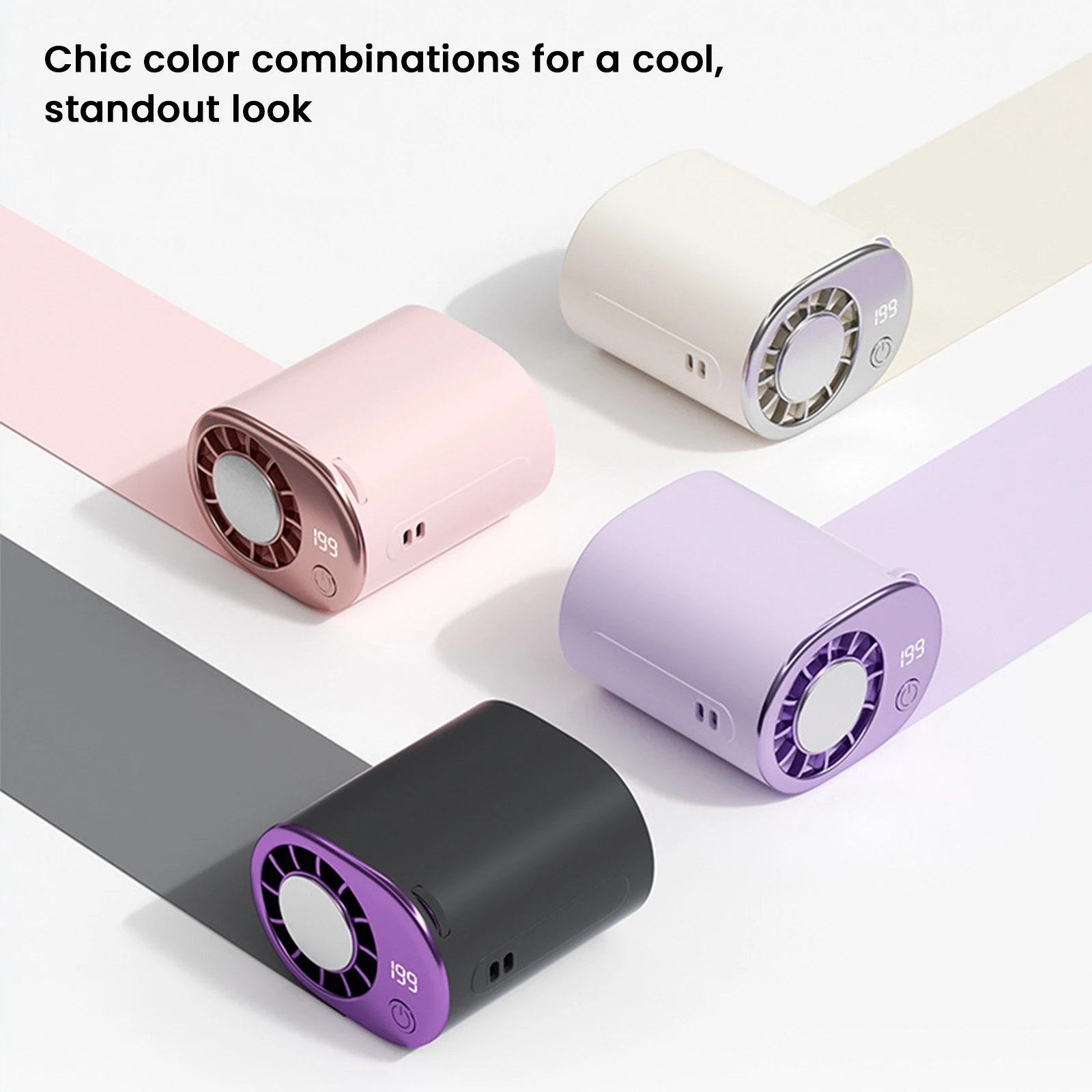 Umbrella Led Clip - Kipas Leher Gantung dengan Layar LED