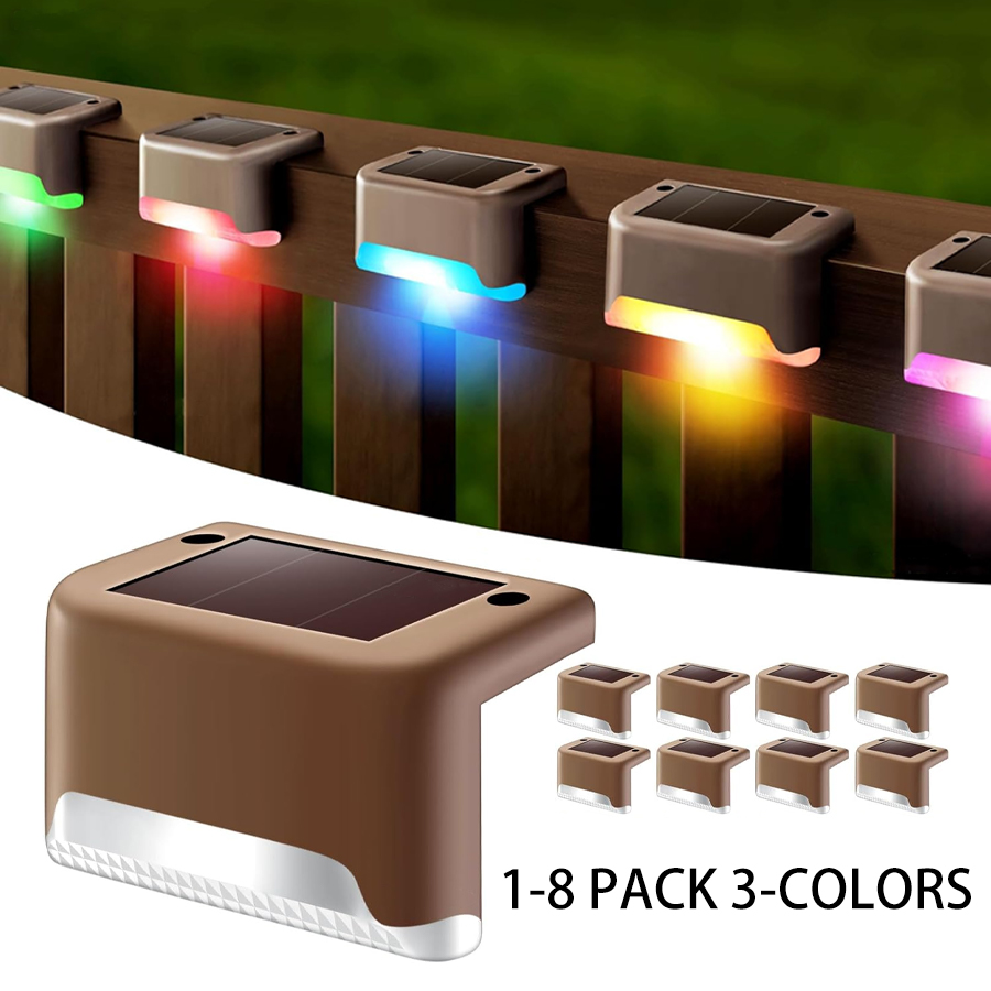 Outdoor Lighting On Fence - 1-8 Pak Lampu Langkah Surya Led