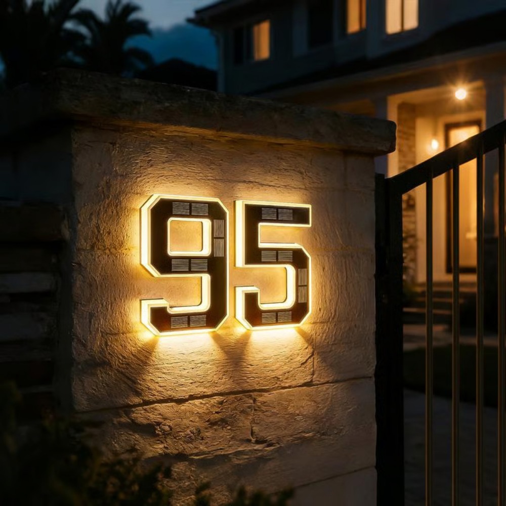 Solar Wall Sconce - Lampu Nomor Rumah LED Tanda Alamat