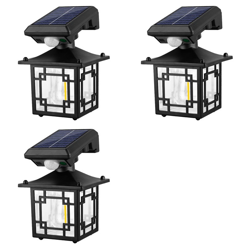Outdoor Lighting With Motion Sensor - ABKS-3X Lampu Dinding Tenaga Surya Luar