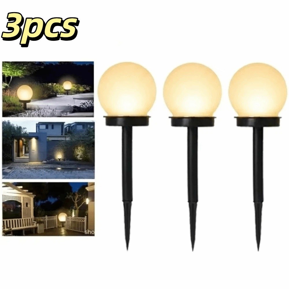 Outdoor Lighting No Wiring - 3 buah lampu LED bertenaga surya