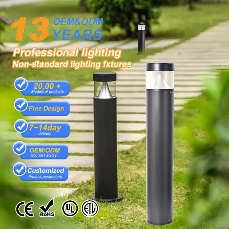Outdoor Lighting Bollards - Lampu Bollard LED Aluminium Modern 3/7/12W