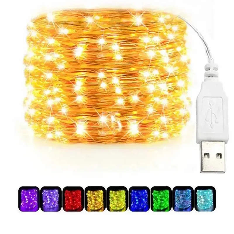 Outdoor Lighting No Wiring - Lampu setrip LED USB dekorasi luar