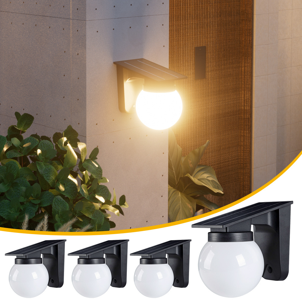 Outdoor Lighting On Fence - Lampu Dinding Bola Surya Luar Ruangan