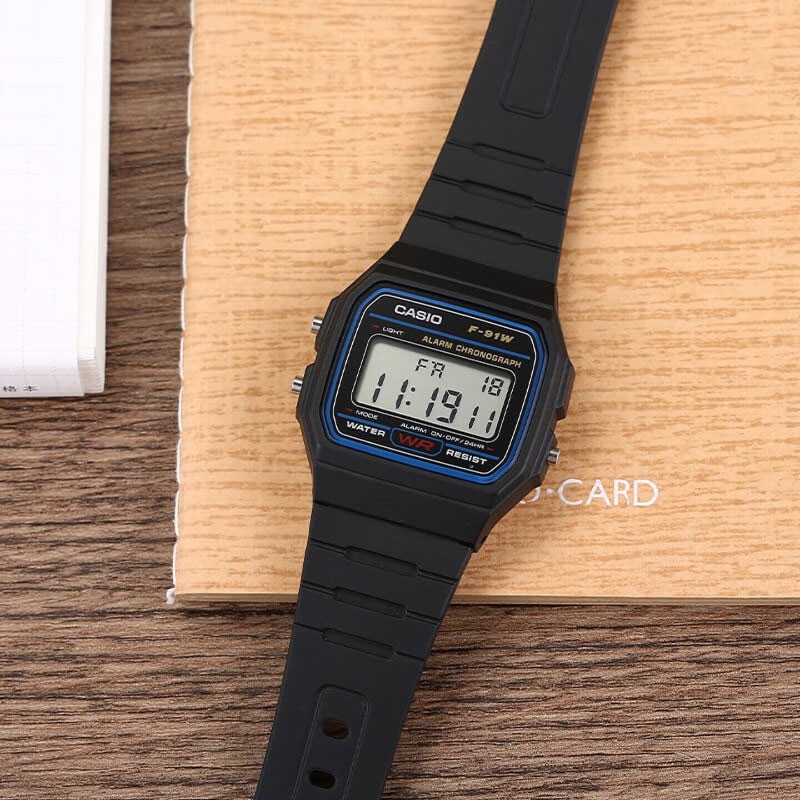 Outdoor Lighting Bollards - Casio F-91W-1 Jam Tangan Persegi Kecil