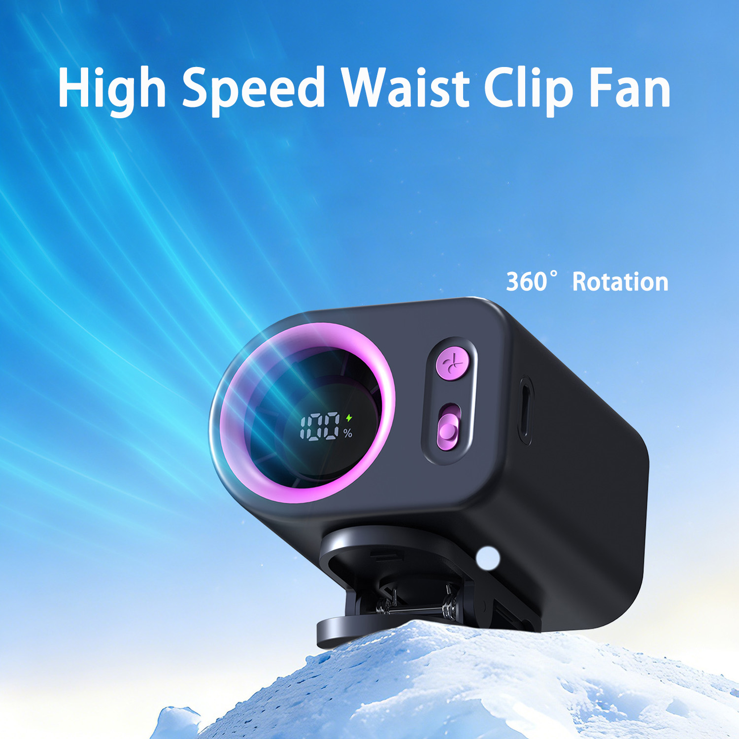 Umbrella Led Clip - Kipas Klip Pinggang & Kipas Klip