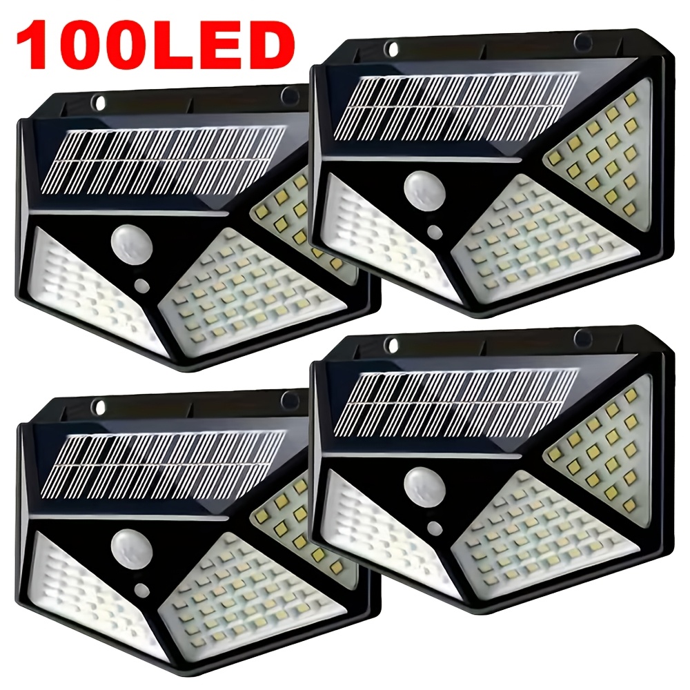 Outdoor Lighting On Fence - Lampu Taman Tenaga Surya 100LED, Lampu
