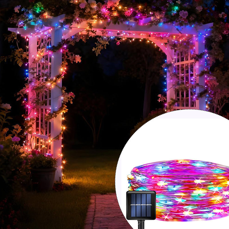 Outdoor Lighting On Fence - Lampu Peri LED Taman Tenaga Surya