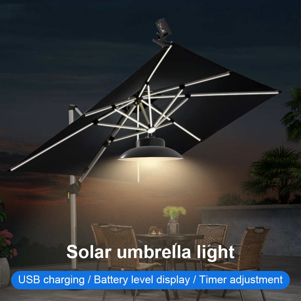 Umbrella Led Clip - Lampu Payung Teras Tenaga Surya Lampu
