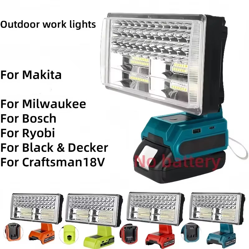 Outdoor Lighting Milwaukee - Lampu Kerja Portabel Luar Ruangan 50W,