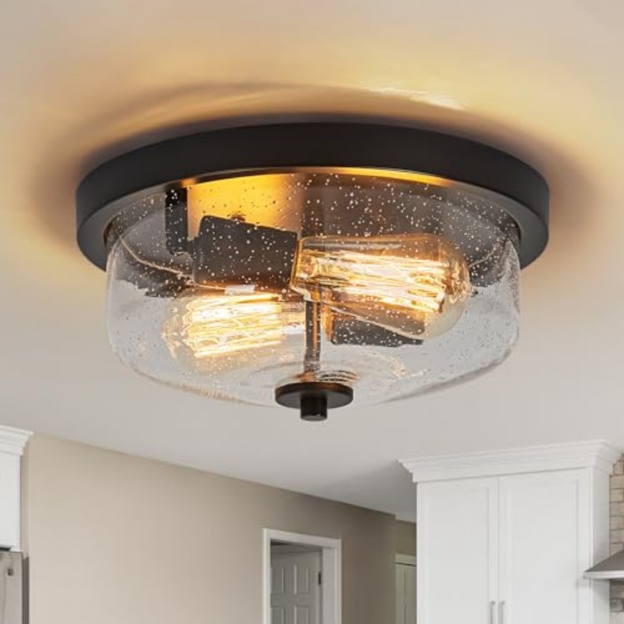 Outdoor Lighting Fixtures - Lampu Plafon Flush Mount Gaya Farmhouse