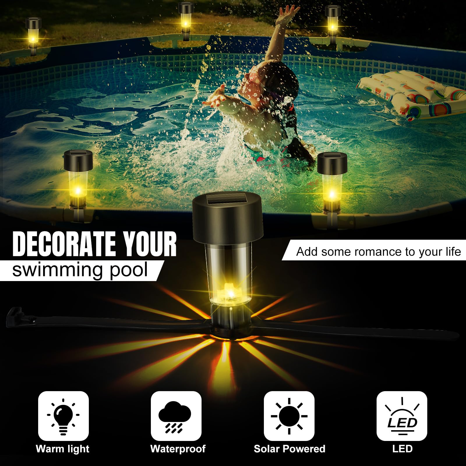 6 Paket Bingkai Lampu Kolam Su - Outdoor Lighting On Fence ulasan dan harga