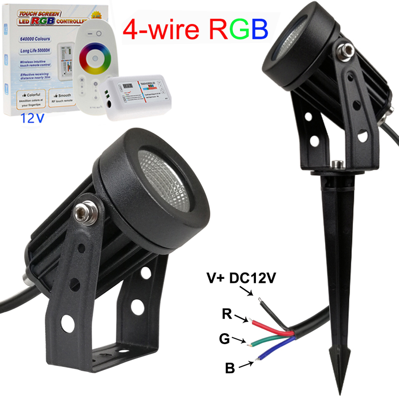 Lampu Taman RGB 4-Kabel COB de - Outdoor Lighting No Wiring ulasan dan harga