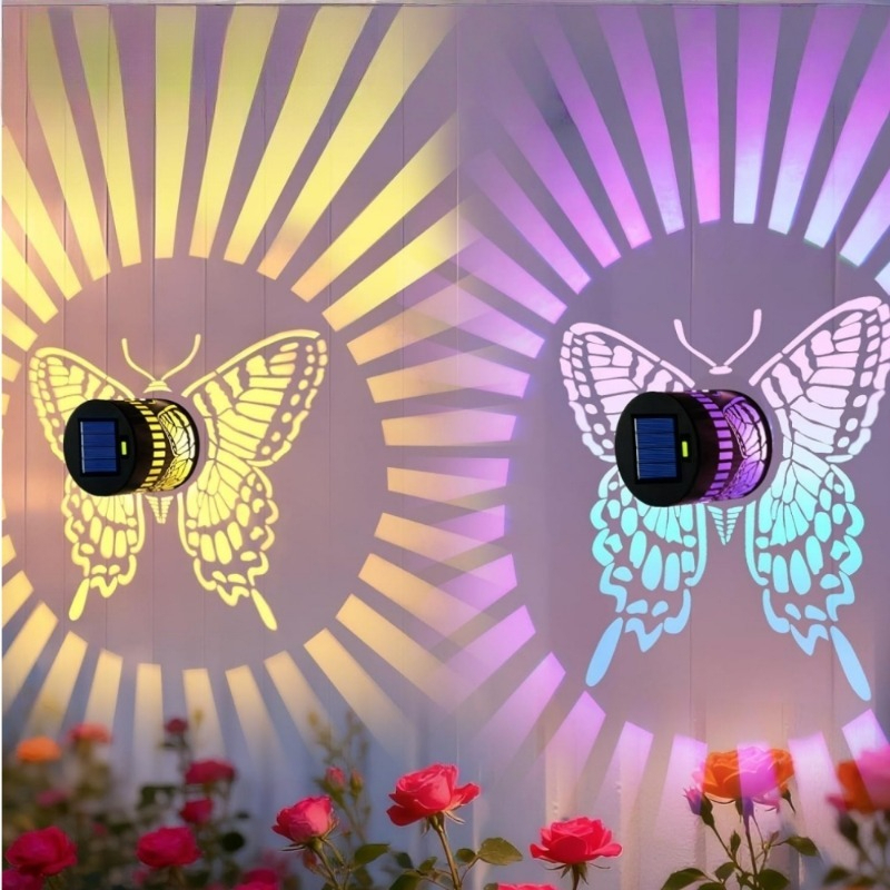 Lampu Kupu-kupu Tenaga Surya D - Outdoor Lighting On Fence ulasan dan harga