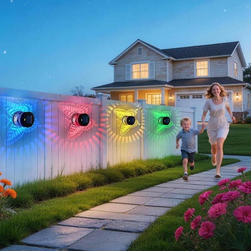 Lampu Kupu-kupu Tenaga Surya D - Outdoor Lighting On Fence ulasan dan harga