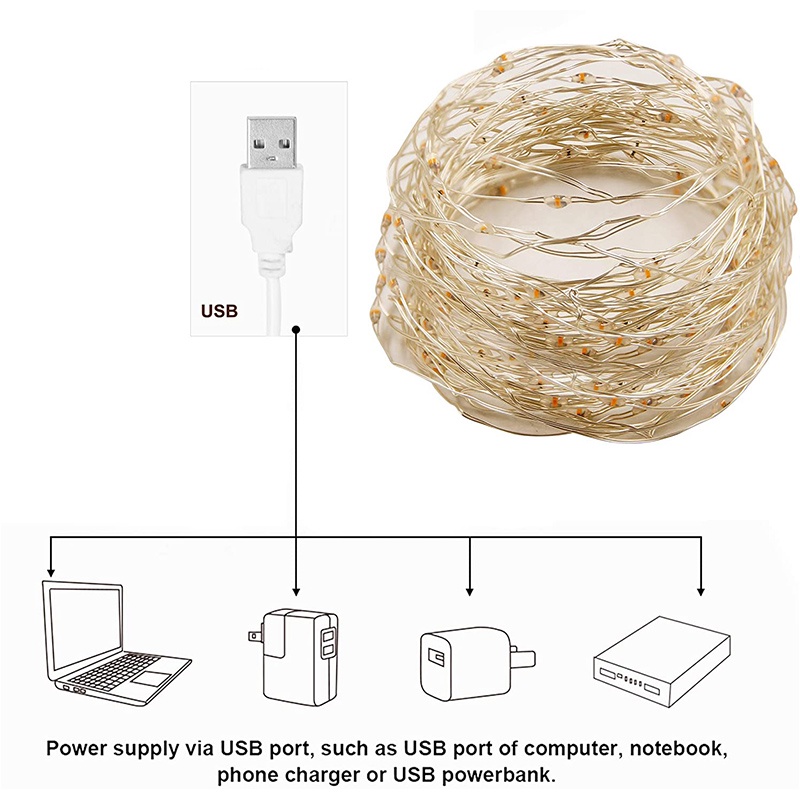 Lampu peri Led, lampu tali tem - Outdoor Lighting No Wiring ulasan dan harga