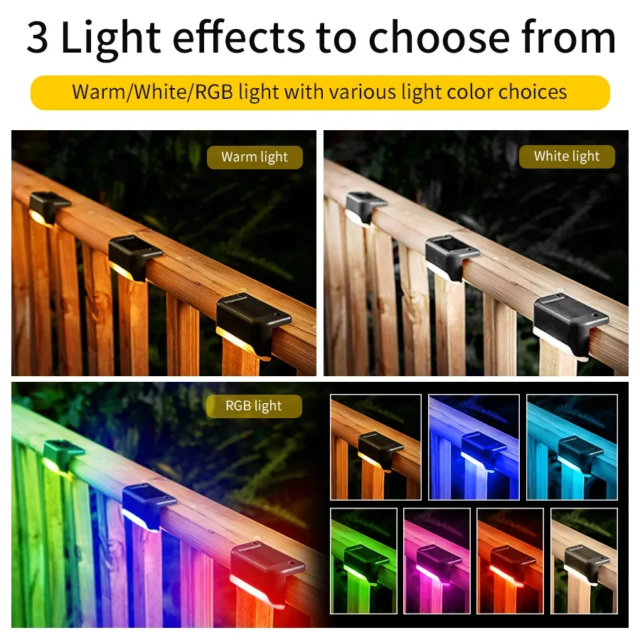 1-8 Pak Lampu Langkah Surya Le - Outdoor Lighting On Fence ulasan dan harga