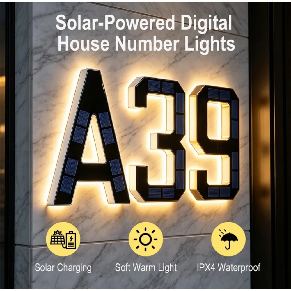 Lampu Nomor Rumah LED Tanda Al - Solar Wall Sconce ulasan dan harga