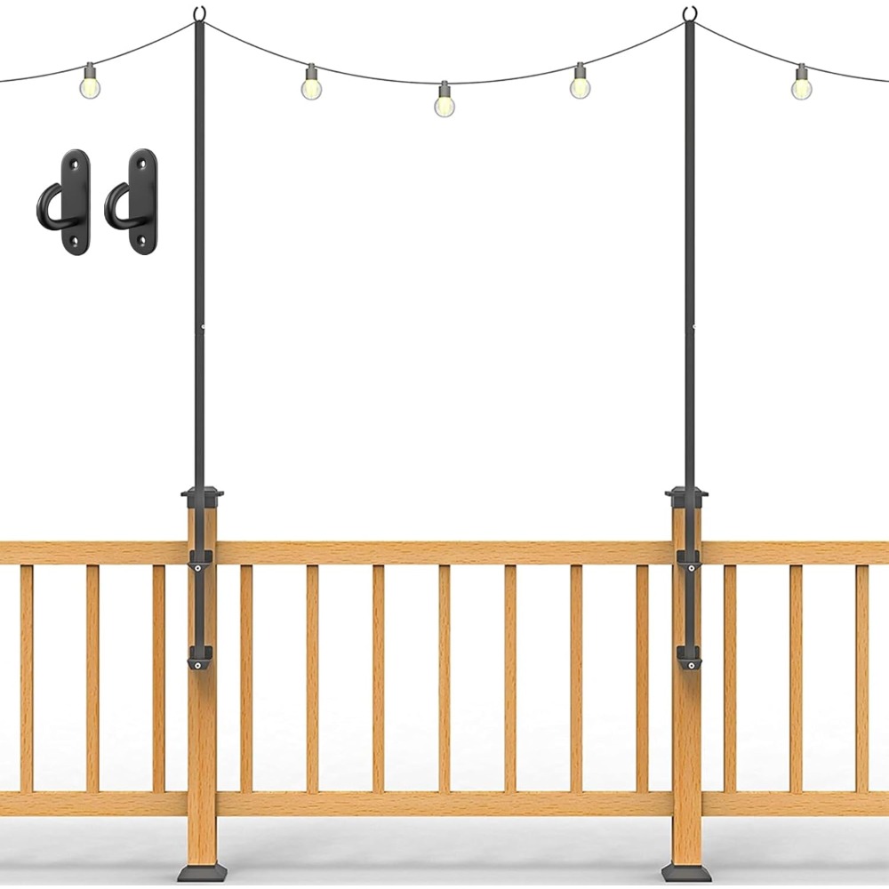 2 tiang lampu string - tiang l - Outdoor Lighting Garden ulasan dan harga