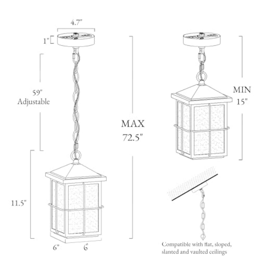 Lampu Gantung Luar Ruangan, La - Outdoor Lighting Fixtures ulasan dan harga