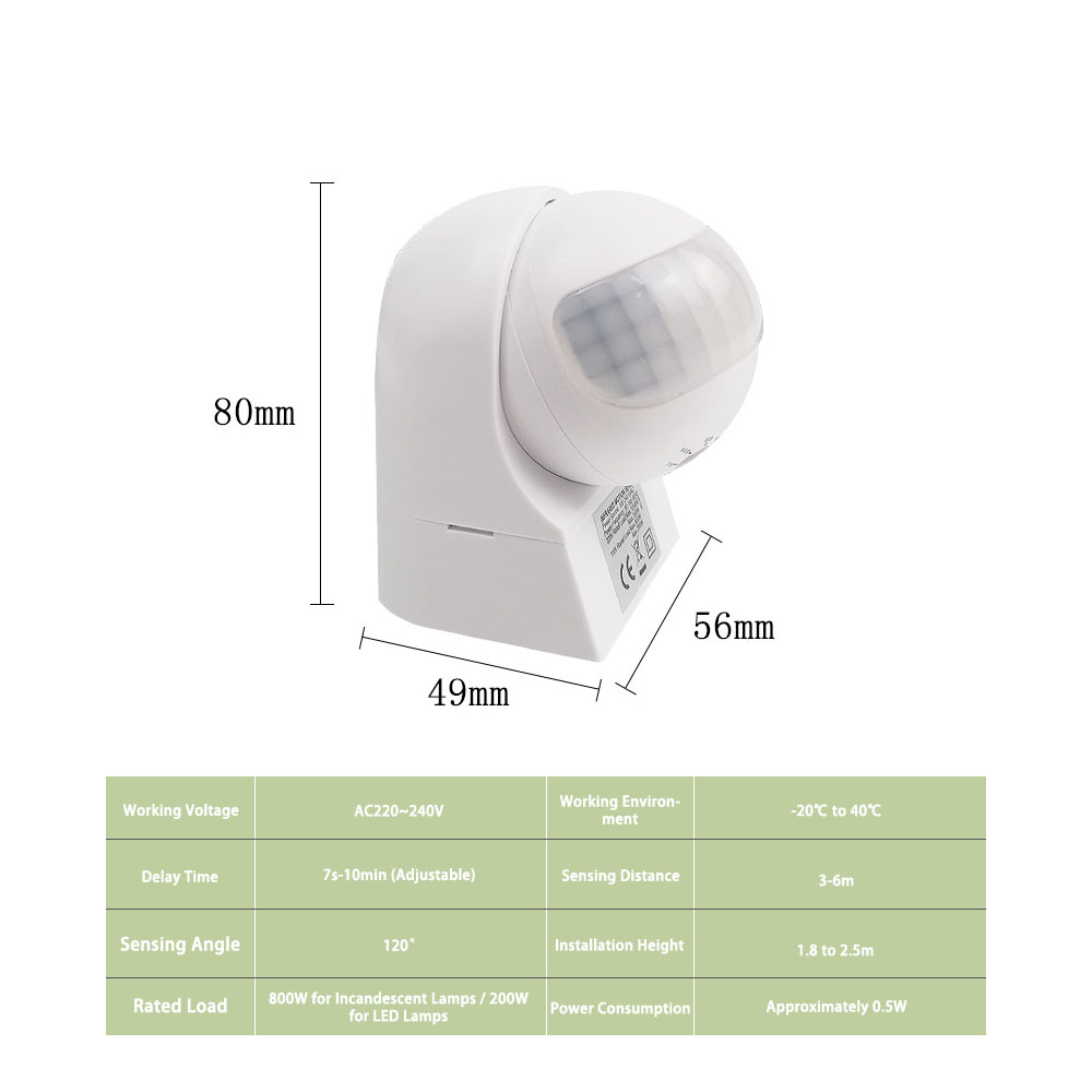 Sakelar Sensor Gerak PIR Infra - Outdoor Lighting With Motion Sensor ulasan dan harga