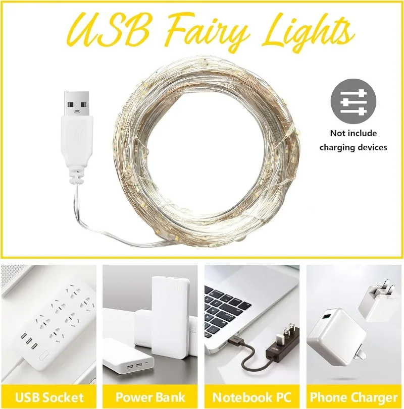Lampu setrip LED USB dekorasi  - Outdoor Lighting No Wiring ulasan dan harga