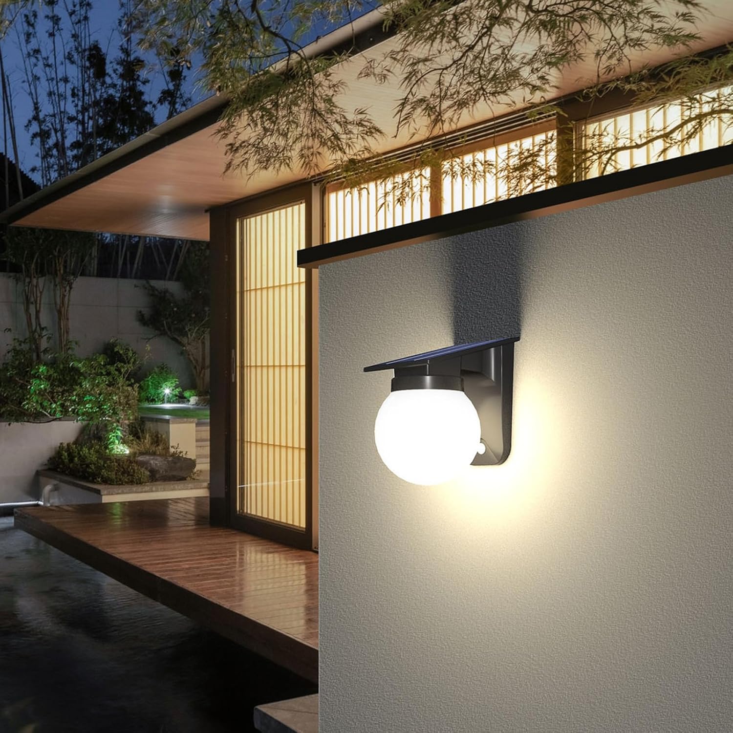 Lampu Dinding Bola Surya Luar  - Outdoor Lighting On Fence ulasan dan harga