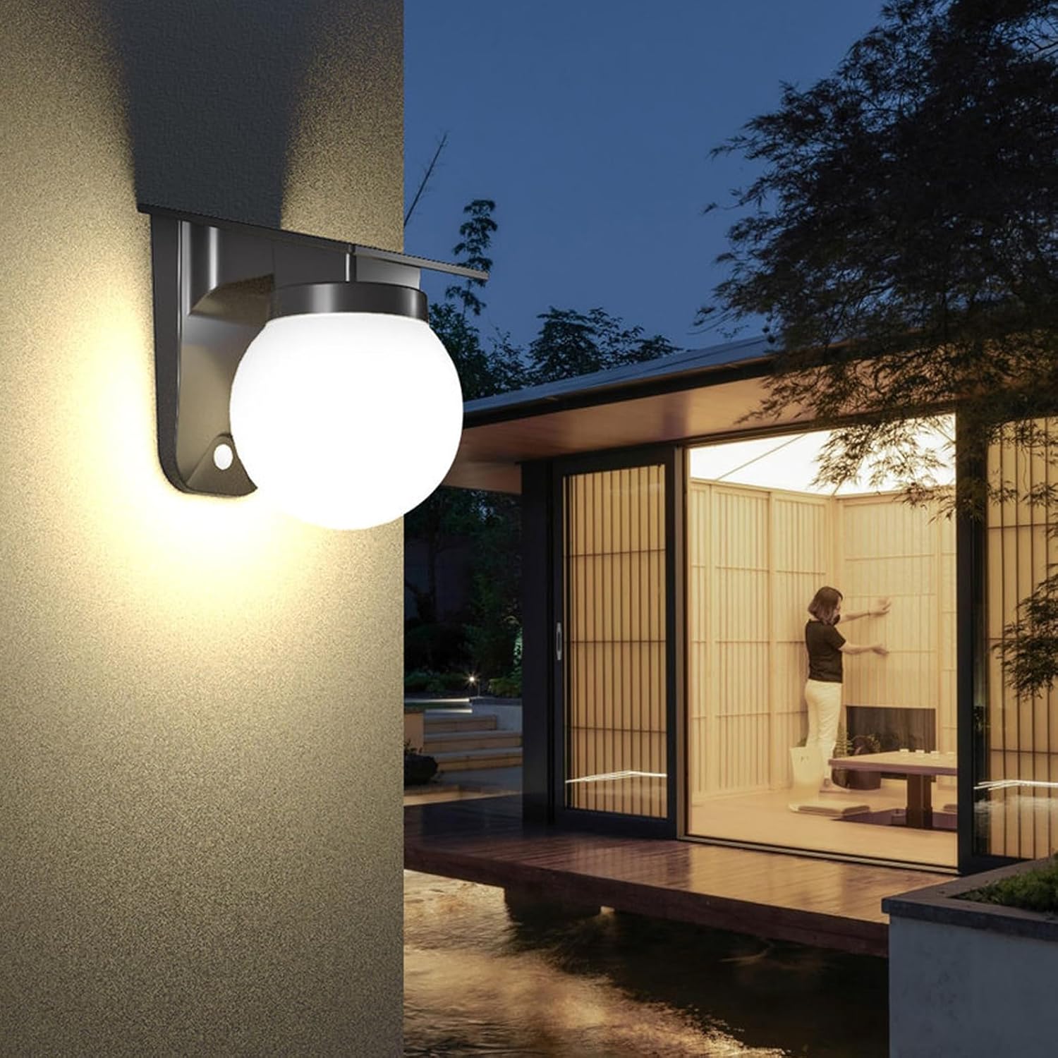 Lampu Dinding Bola Surya Luar  - Outdoor Lighting On Fence ulasan dan harga