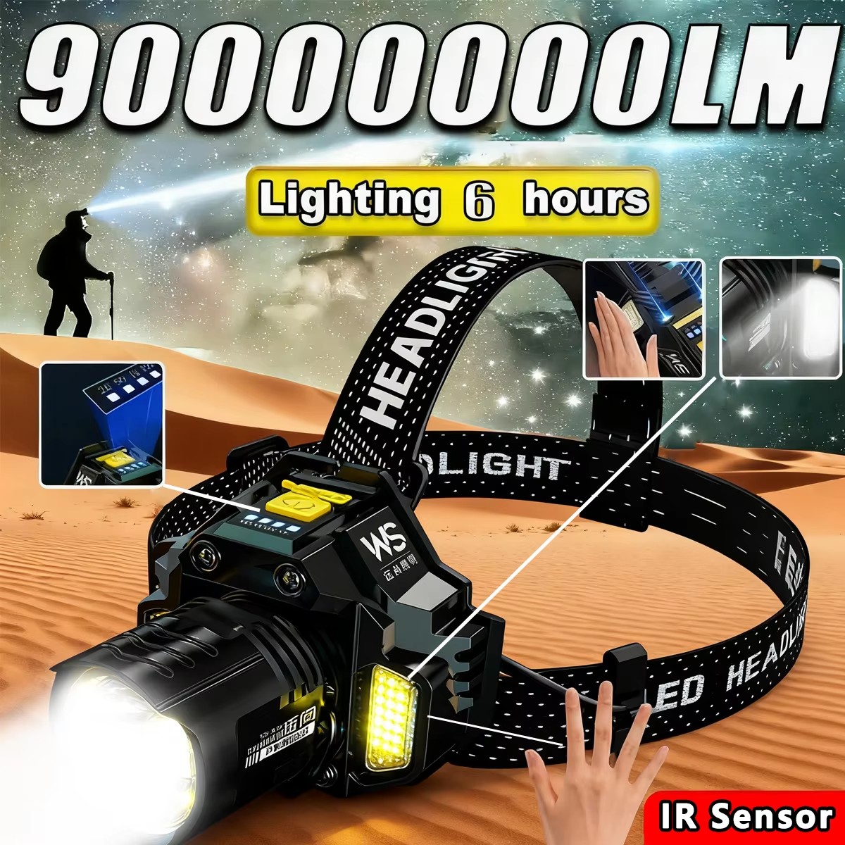 Lampu Kepala LED Bertenaga yan - Outdoor Lighting Sensor ulasan dan harga