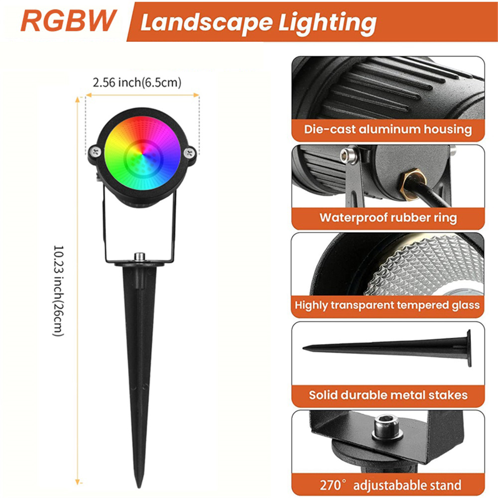 Lampu Lanskap RGBW 10W dengan  - Outdoor Lighting Garden ulasan dan harga