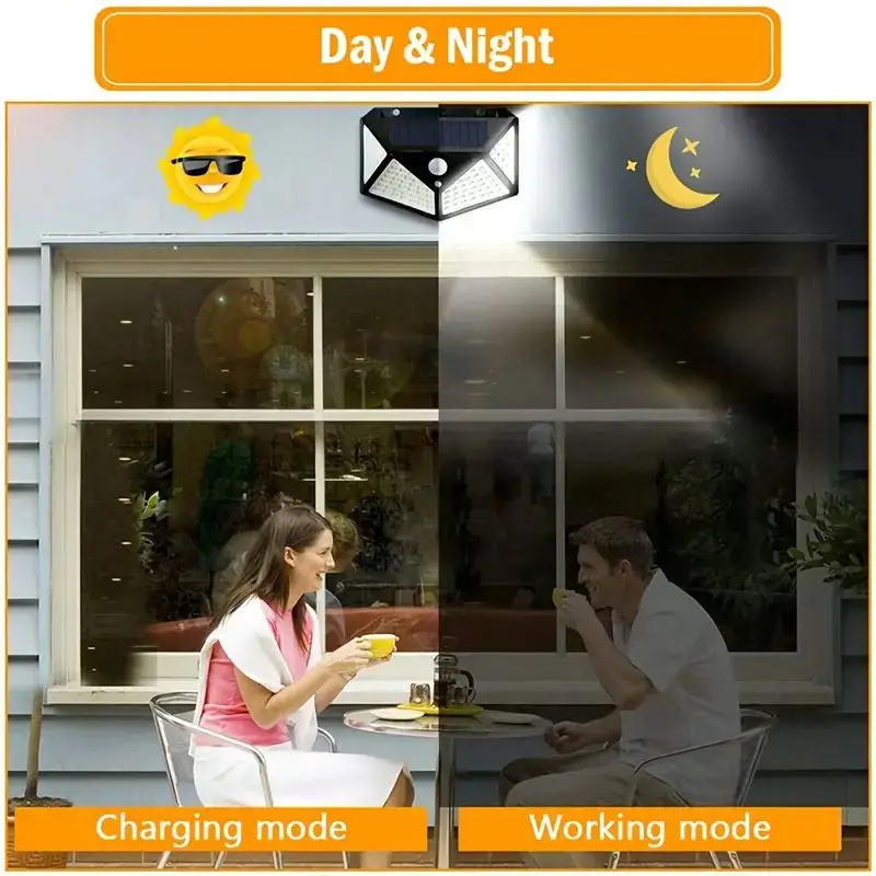 Lampu Taman Tenaga Surya 100LE - Outdoor Lighting On Fence ulasan dan harga