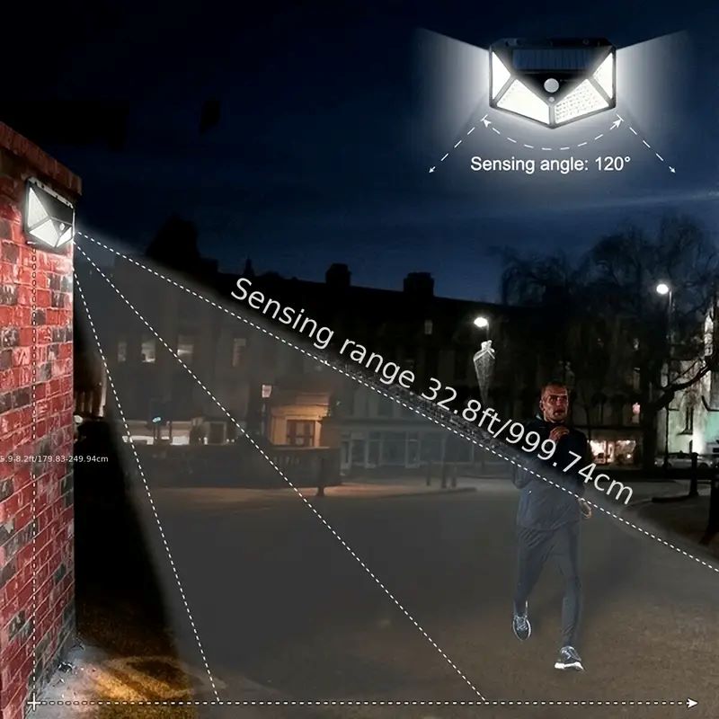 Lampu Taman Tenaga Surya 100LE - Outdoor Lighting On Fence ulasan dan harga