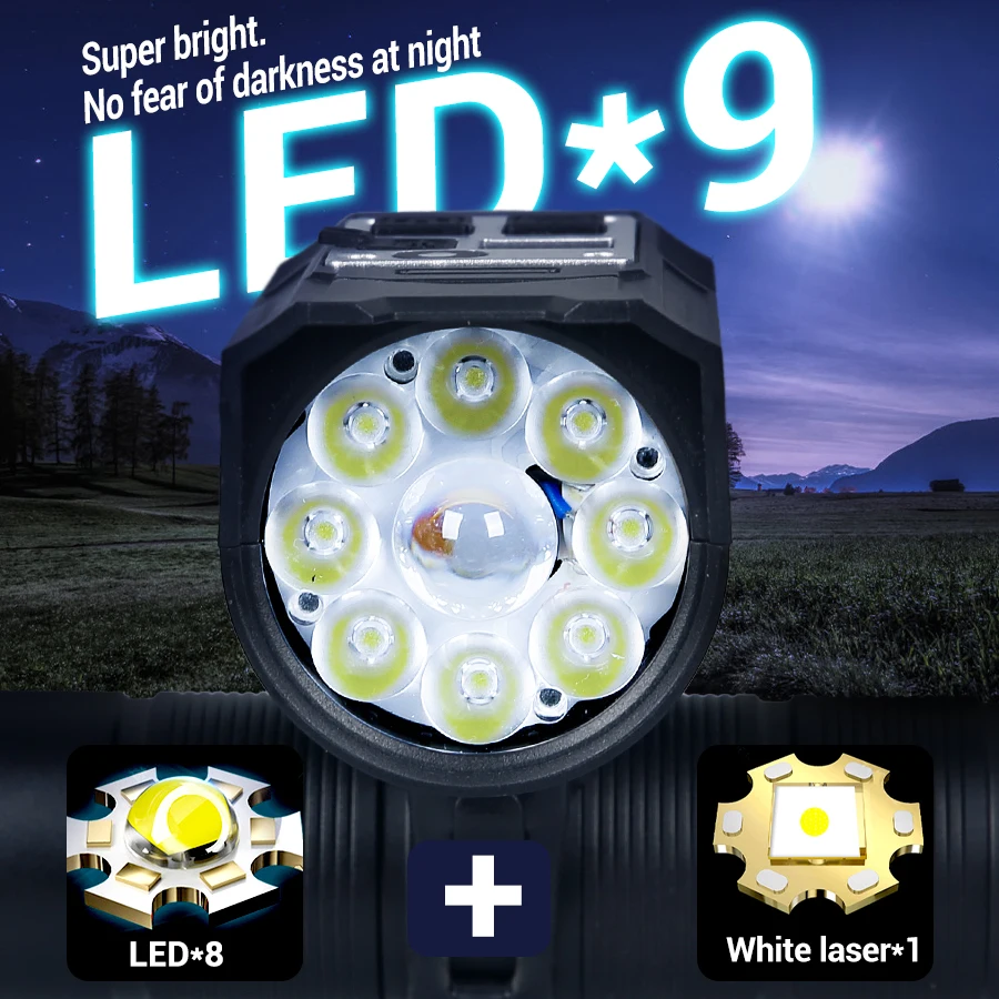 Lampu Depan Sepeda LED 9 Lampu - Outdoor Lighting Bollards ulasan dan harga