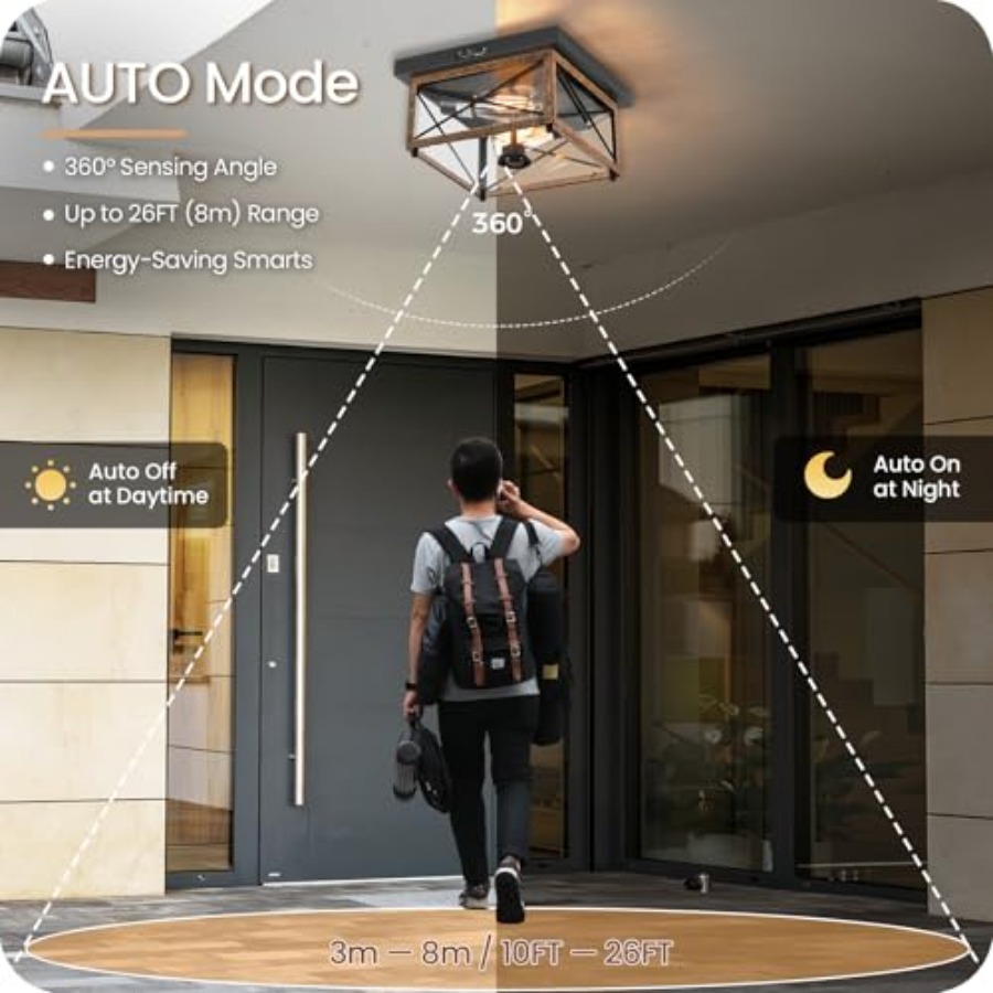 Lampu Plafon Luar Ruangan deng - Outdoor Lighting With Motion Sensor ulasan dan harga