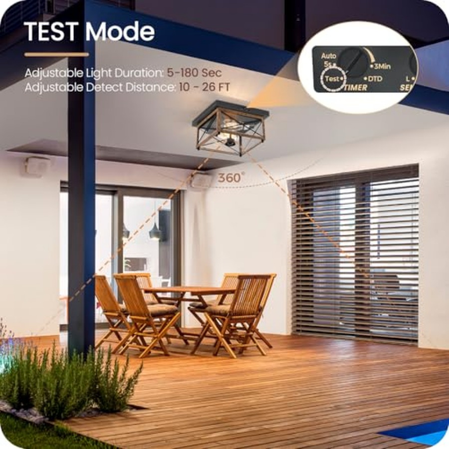 Lampu Plafon Luar Ruangan deng - Outdoor Lighting With Motion Sensor ulasan dan harga