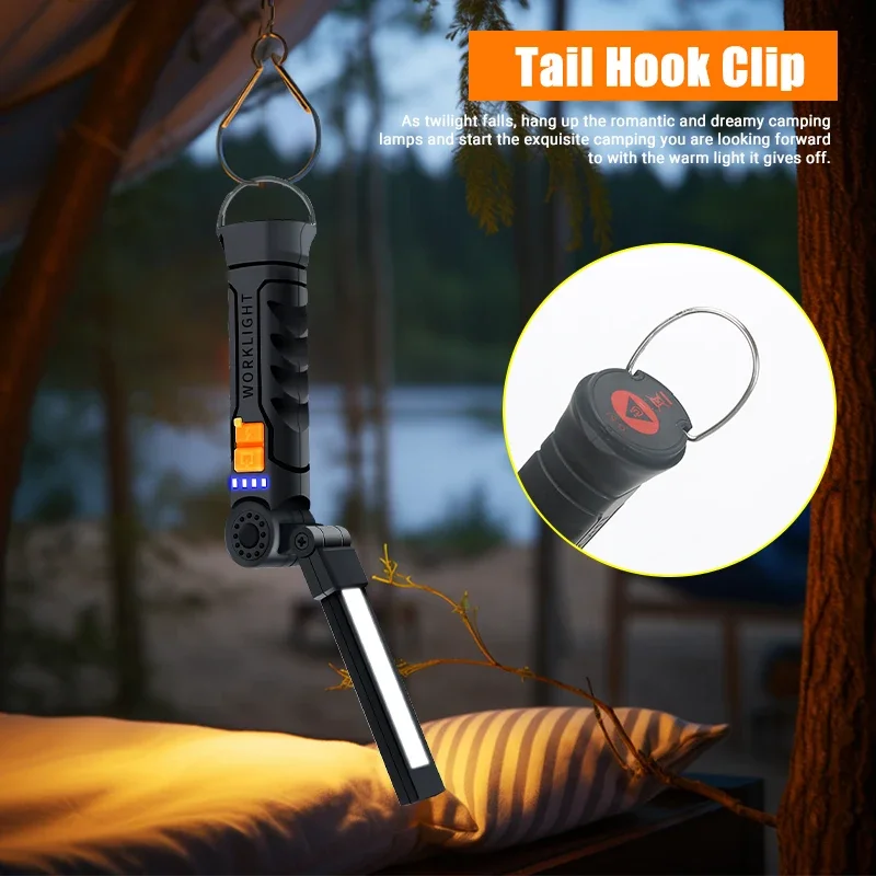 Senter LED COB Portabel Lampu  - Hanging Outdoor Lighting ulasan dan harga