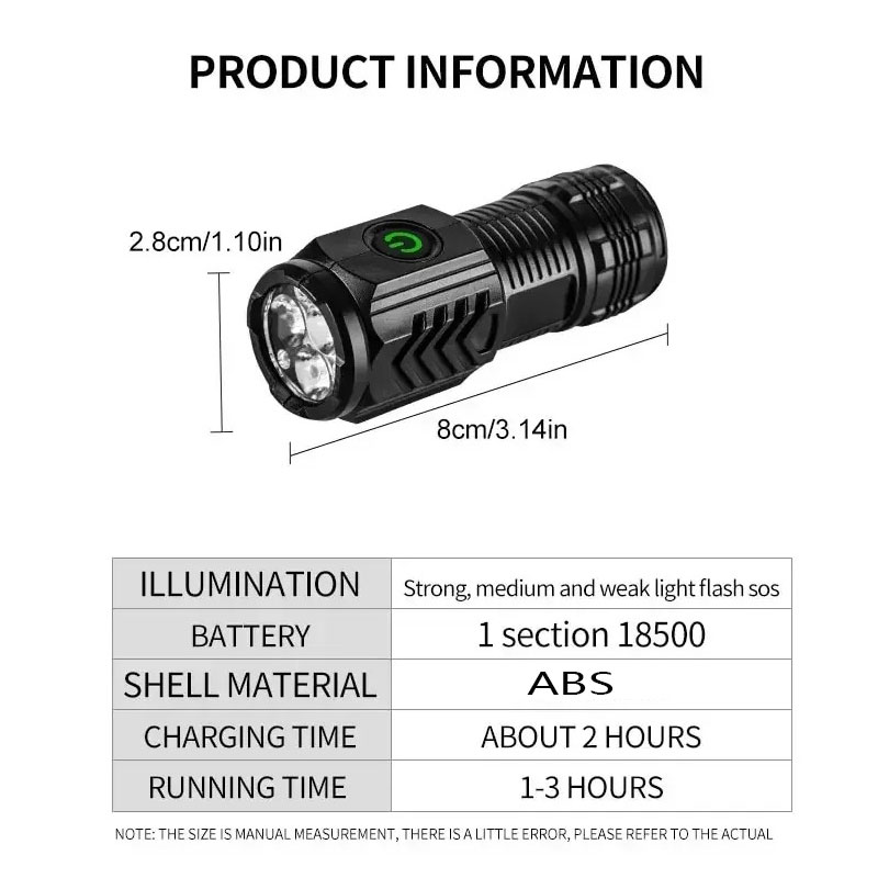 Senter Mini 3LED dengan Klip P - Outdoor Lighting Permanent ulasan dan harga