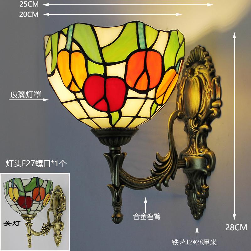 Lampu dinding kaca patri Tiffa - Solar Wall Sconce ulasan dan harga