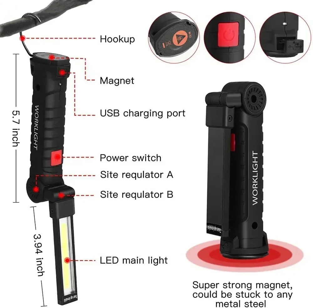 Lampu Inspeksi Senter LED COB  - Outdoor Lighting Fixtures ulasan dan harga