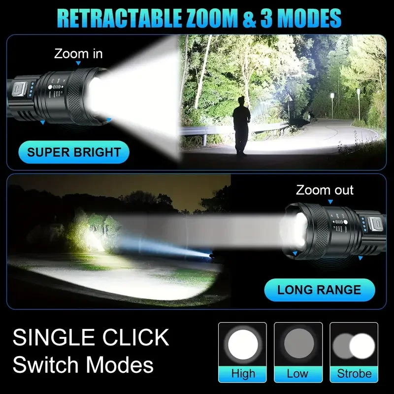 Senter LED Taktis 2000LM USB I - Outdoor Lighting Bollards ulasan dan harga