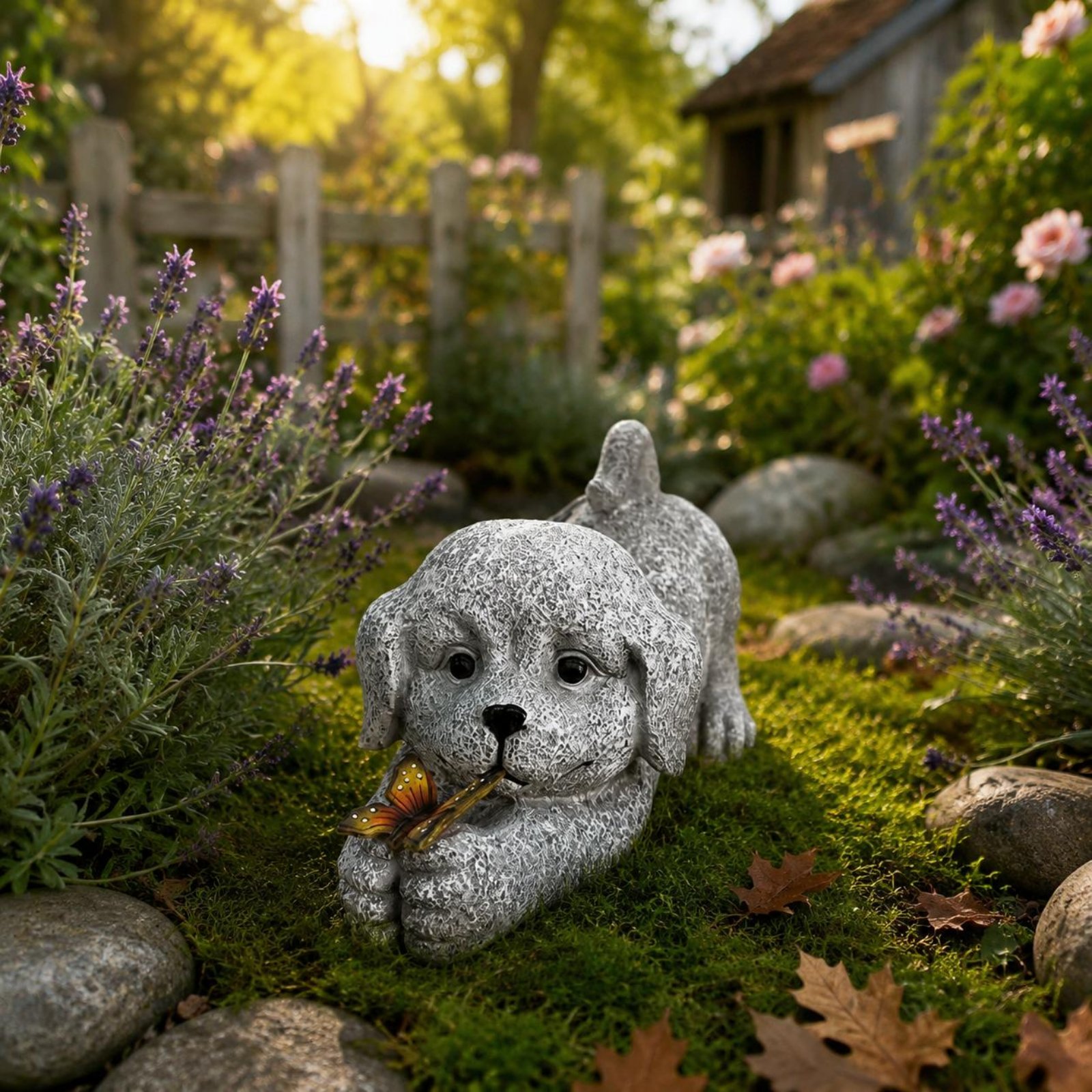 Patung Anjing Tenaga Surya Ker - Outdoor Lighting No Wiring ulasan dan harga