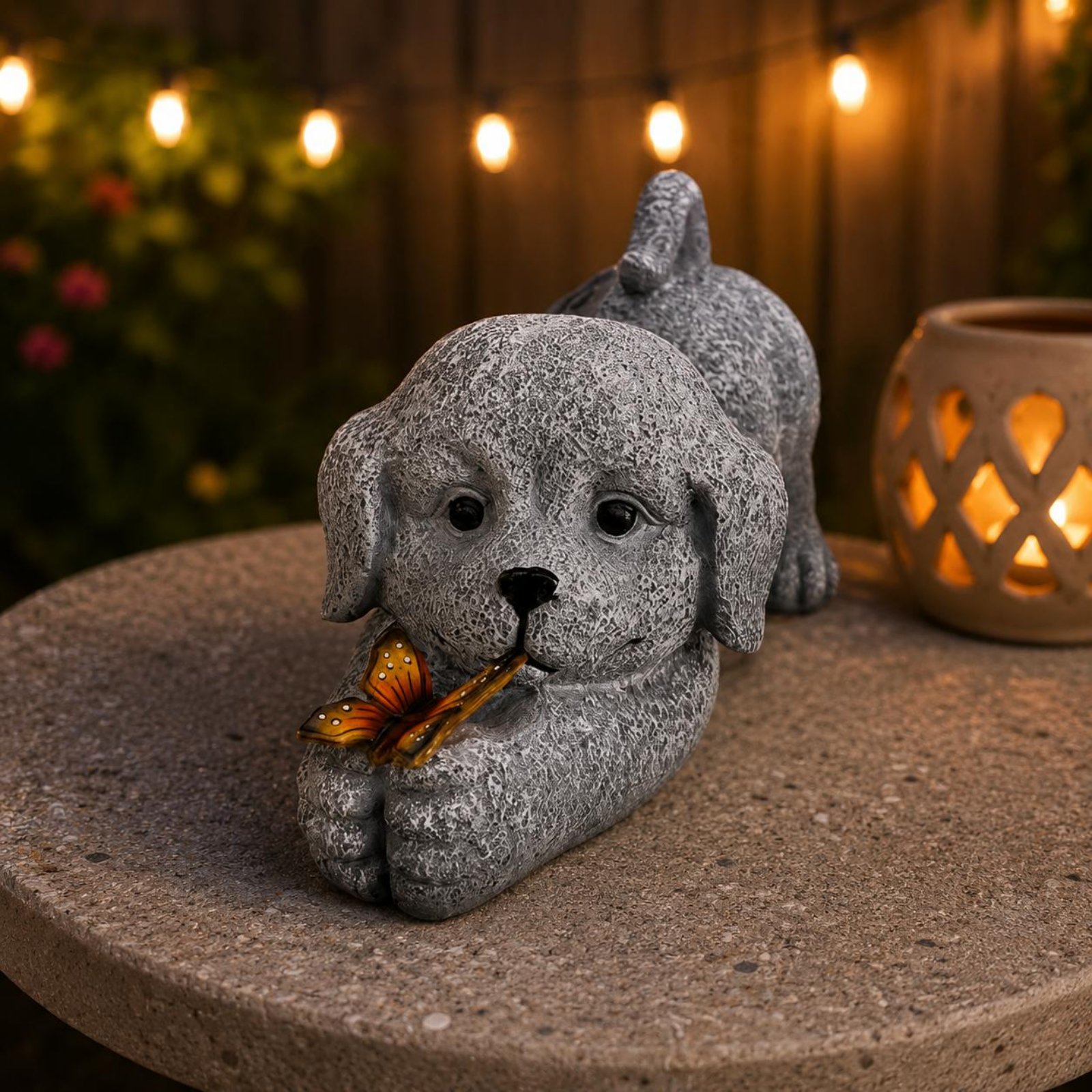 Patung Anjing Tenaga Surya Ker - Outdoor Lighting No Wiring ulasan dan harga