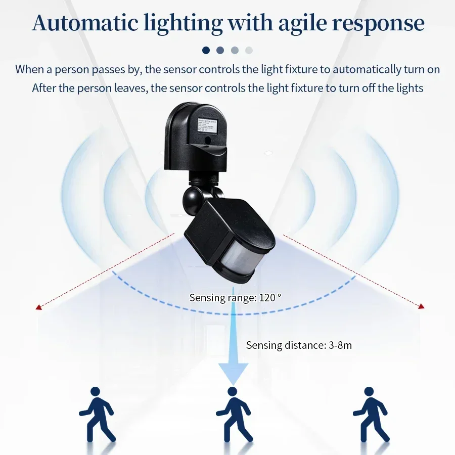 12V PIR Sensor Gerak 110-240V  - Outdoor Lighting With Motion Sensor ulasan dan harga