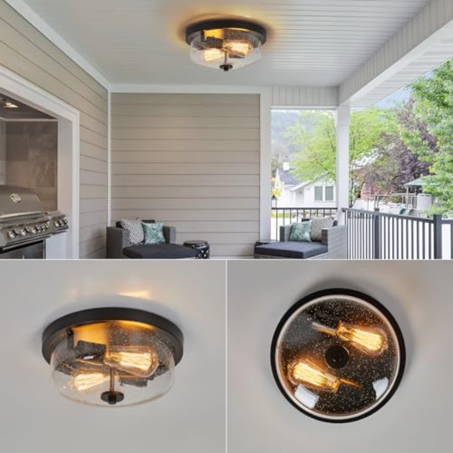 Lampu Plafon Flush Mount Gaya  - Outdoor Lighting Fixtures ulasan dan harga