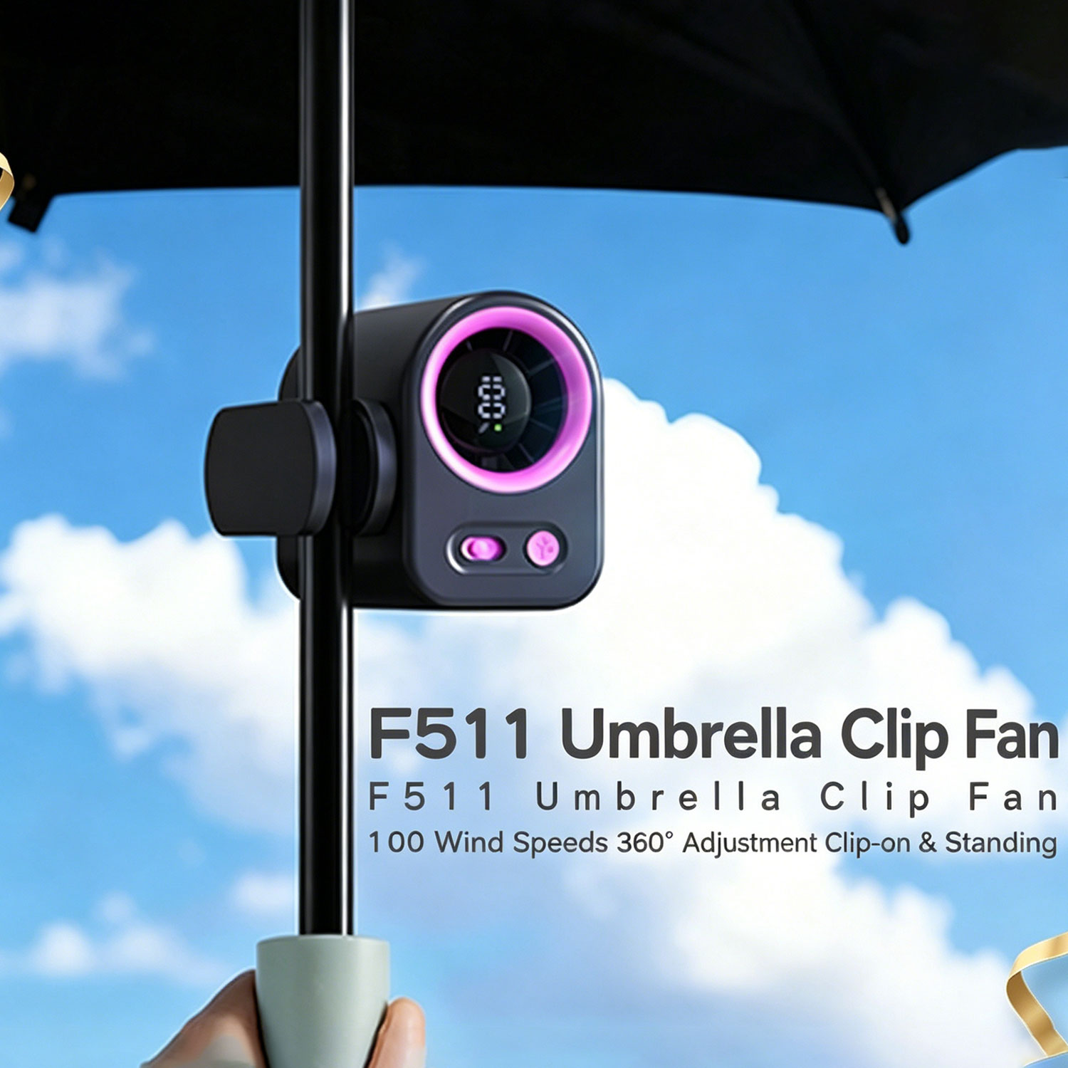 Kipas Mini Multifungsi Jepit P - Umbrella Led Clip ulasan dan harga